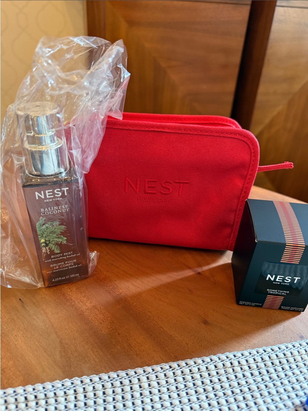 NEST Gift Set w/Something Tropical Votive Candle & Balinese Coconut Body Mist